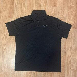 Nike Court Dri Fit Tennis Golf Polo Men's Standard Fit Large Black